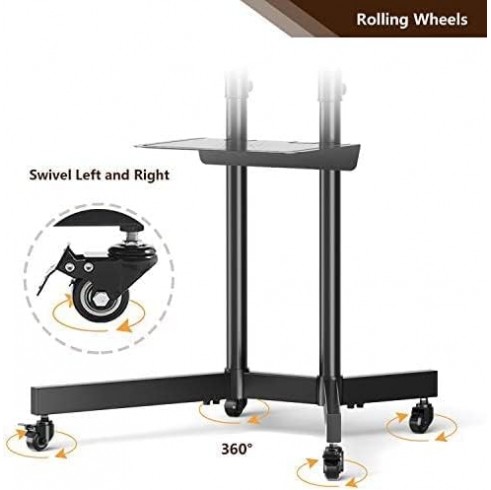 Stand TV Mobil, pentru LED/LCD/Smart TV, Max 50kg, VESA 600x400