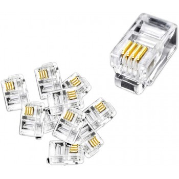 Set 10 buc mufa telefon 4P4C RJ11