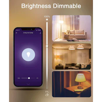 Bec LED SMART WI-FI 10W, dimabil superior, alb cald 