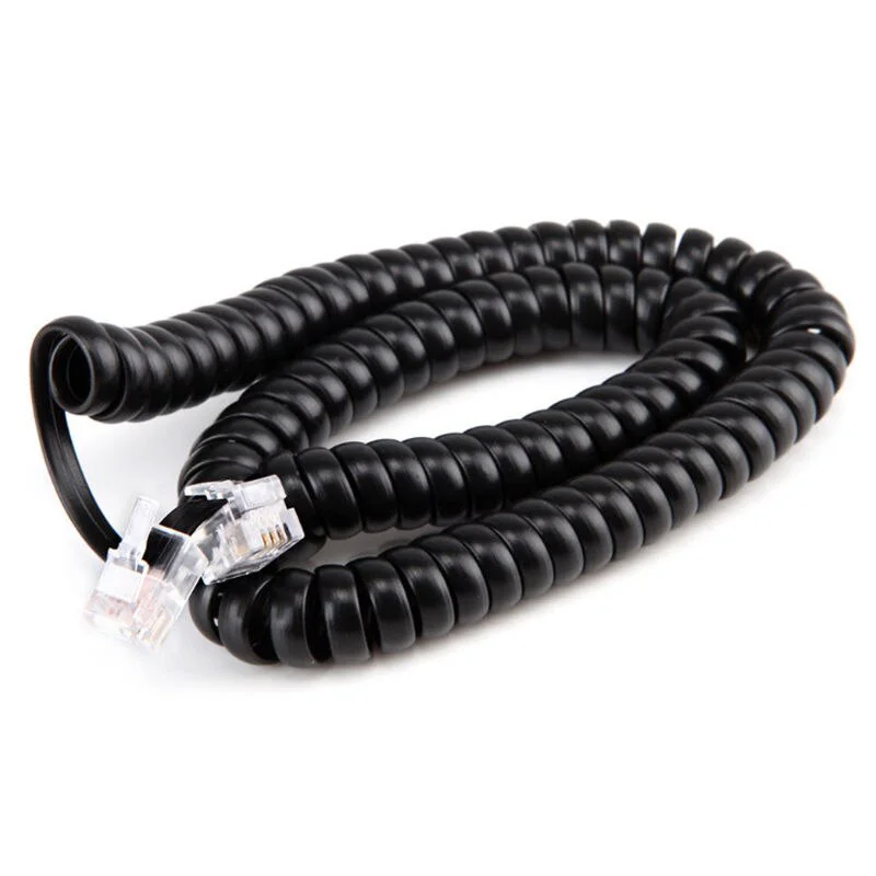 Cablu receptor spiralat 2m negru