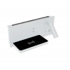 Aplica de perete LED, cu incarcare wireless Qi, port USB si tip C, lumina reglabila, alba, DREAPTA