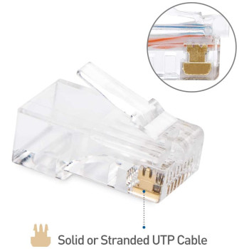 Set 10 buc mufa UTP RJ45 CAT6, conector neecranat Set 10 buc mufa UTP RJ45 CAT6, conector neecranat