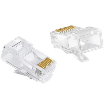 Set 100 buc mufa UTP RJ45 CAT6, conector neecranat Set 100 buc mufa UTP RJ45 CAT6, conector neecranat