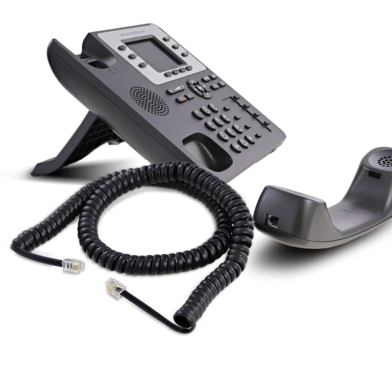 Cablu receptor spiralat 2m negru