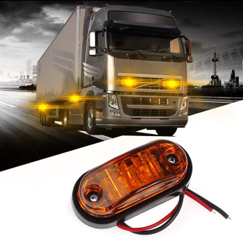 Lampa laterala LED piranha, 12V, 80 lumeni, chihlimbar, rezistenta la apa, pentru camioane, remorci, rulote Lampa laterala LED piranha, 12V, 80 lumeni, chihlimbar, rezistenta la apa, pentru camioane, remorci, rulote