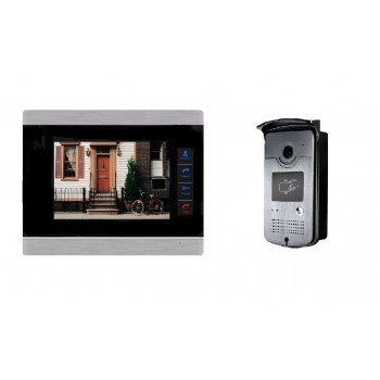 Kit videointerfon cu ecran 7inch, 1 familie, camera exterioara, control de la distanta