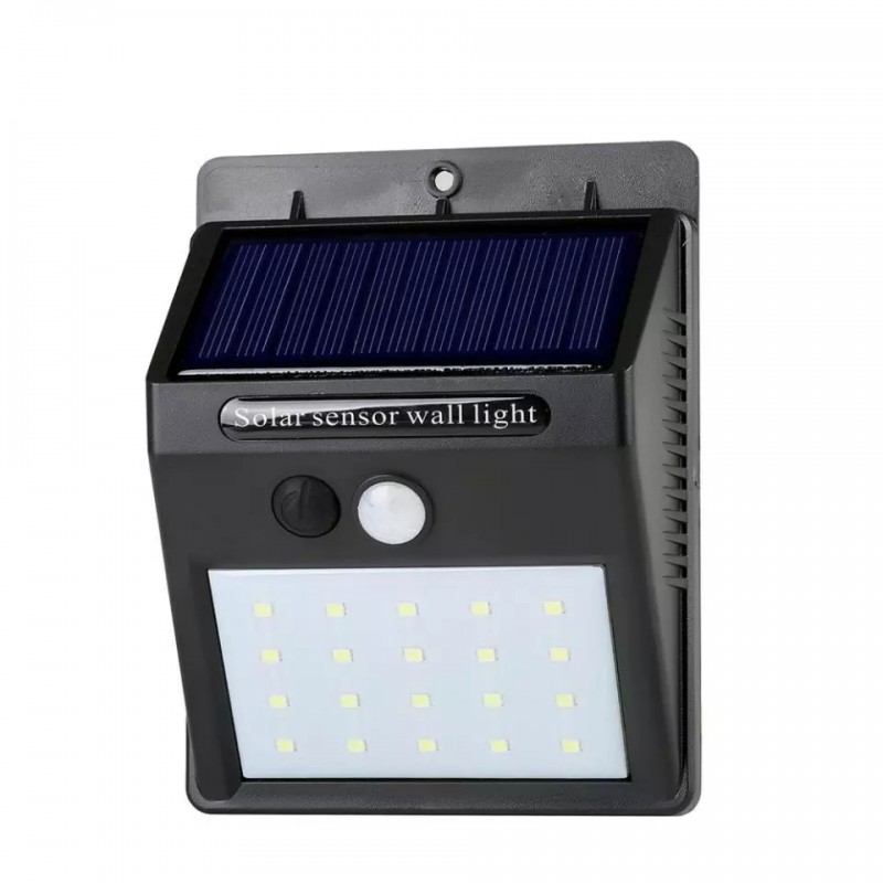 Lampa solara de perete, 20 Led-uri, cu senzor, unghi 120 grade, protectie IP65 Lampa solara de perete, 20 Led-uri, cu senzor, unghi 120 grade, protectie IP65
