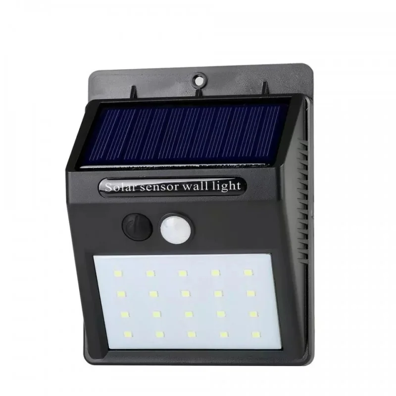 Lampa solara de perete, 20 Led-uri, cu senzor, unghi 120 grade, protectie IP65 Lampa solara de perete, 20 Led-uri, cu senzor, unghi 120 grade, protectie IP65