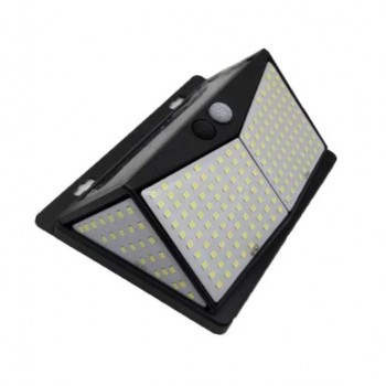 Lampa solara de perete, 208 Led-uri, cu senzor, unghi 120 grade, protectie IP65