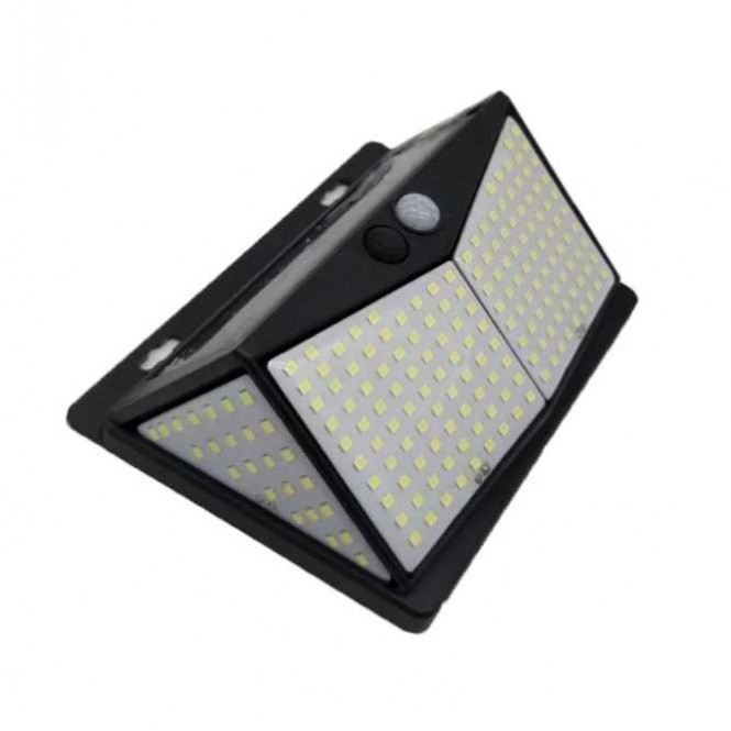 Lampa solara de perete, 208 Led-uri, cu senzor, unghi 120 grade, protectie IP65