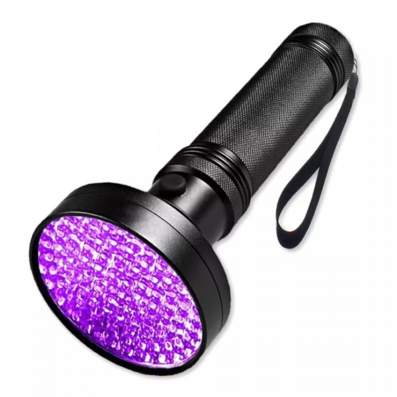 Lanterna UV, 100 led-uri ultraviolete, neagra, 395NM