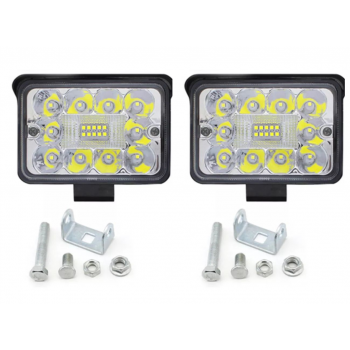 Set 2 proiectoare auto LED, 60W, 20 led-uri, 12V-80V, grad protectie IP65