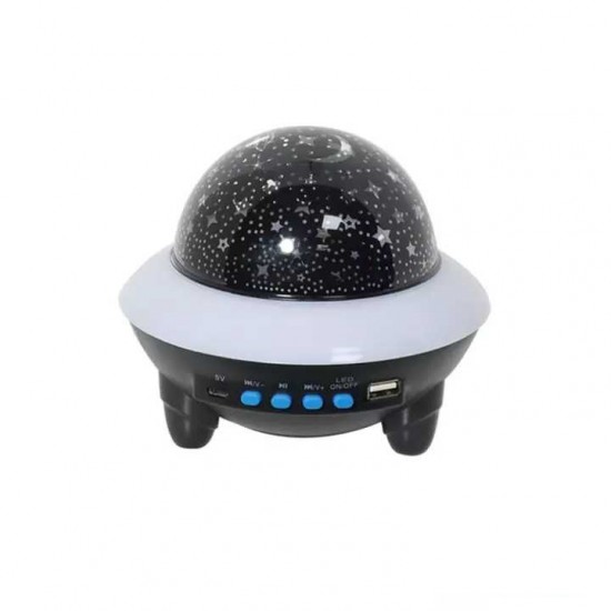 Glob disco Led cu jocuri de lumini, proiectie stele, bluetooth, USB si telecomanda