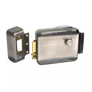 Yala electromagnetica aplicata 12V, cu butuc si buton, compatibila cu sisteme de control acces