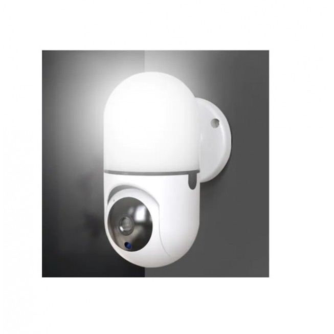 Baby camera 1080P cu suport de perete si lampa de veghe, unghi 360 grade, monitorizare video-audio, detectie miscare