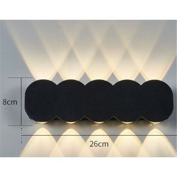 Aplica perete LED exterior, 10W, lumina calda, IP65, BF13410