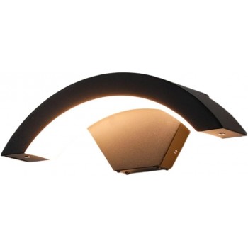 Aplica perete LED 12W de exterior BF143, 3000K, negru, clasa energetica F
