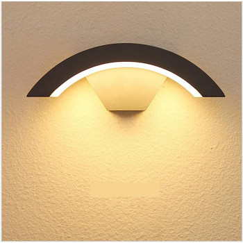 Aplica perete LED 12W de exterior BF143, 3000K, negru, clasa energetica F