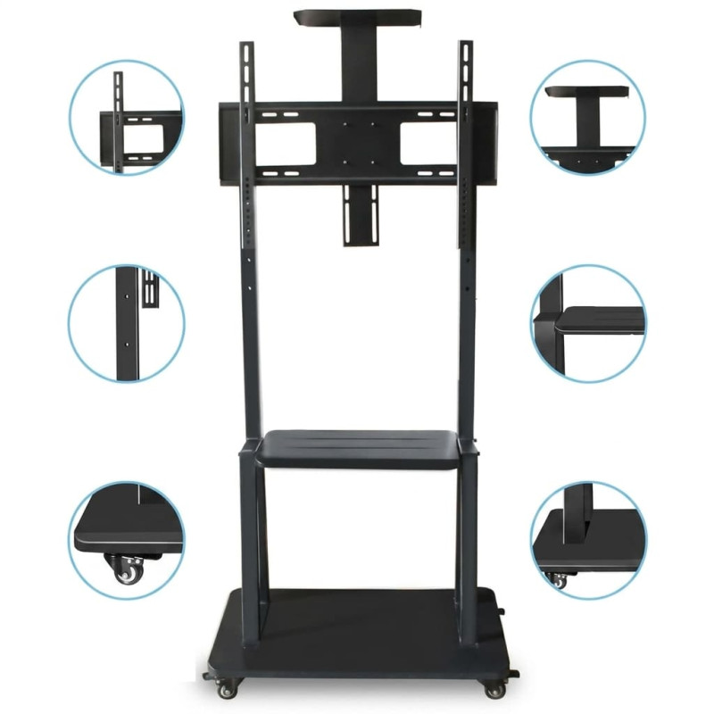 Stand TV mobil, 42"-100", VESA 900x600mm, cu roti blocabile, suporta max.110Kg