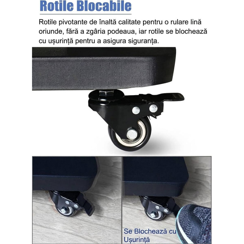 Stand TV mobil, 42"-100", VESA 900x600mm, cu roti blocabile, suporta max.110Kg