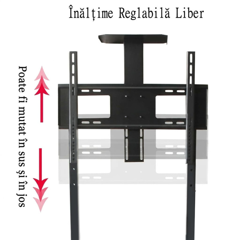 Stand TV mobil, 42"-100", VESA 900x600mm, cu roti blocabile, suporta max.110Kg