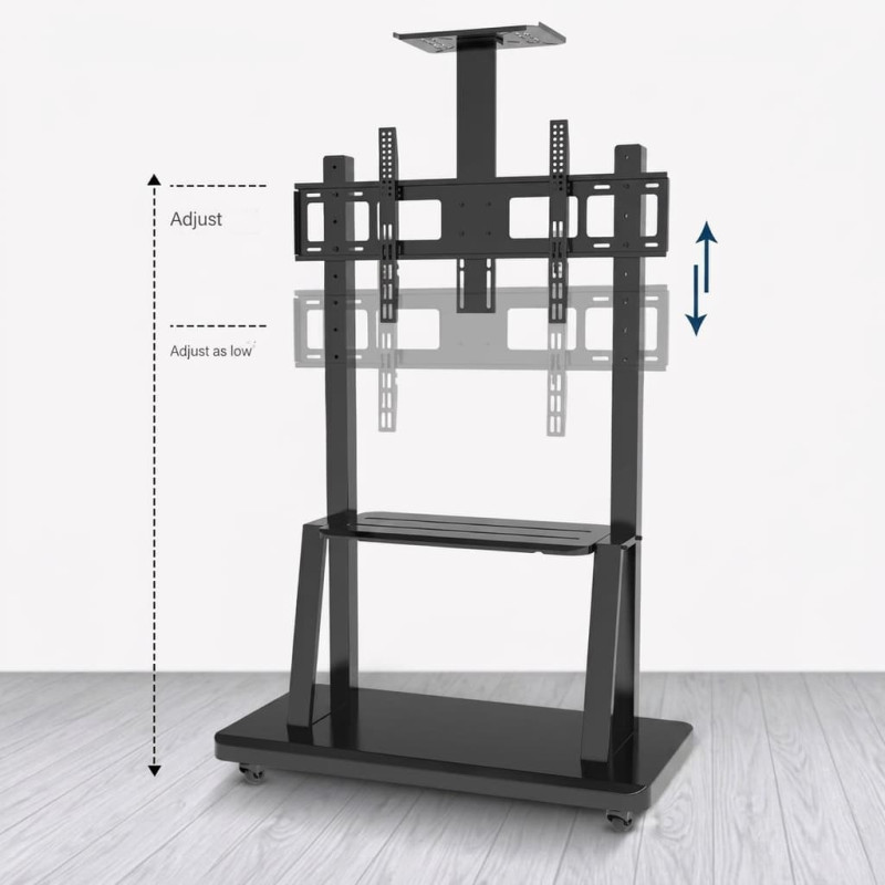 Stand TV mobil, 42"-100", VESA 900x600mm, cu roti blocabile, suporta max.110Kg