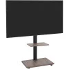 Suport TV mobil de podea pentru televizoare 32-75 inch cu raft din lemn wenge