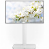 Suport TV mobil de podea alb din metal pentru televizoare si monitoare 32-65 inch