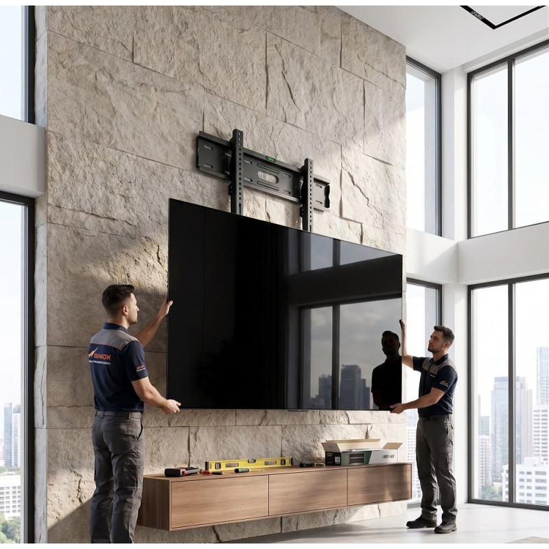 Suport TV de Perete Fix, Ultra-Slim 9mm, pentru Televizoare 26"-65", Max 50kg, VESA 400x400