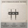 Suport TV de Perete Premium, Fix, Diagonala 42"-96" (106-243 cm), Greutate Maximă 90 Kg, VESA 200x200 - 700x600 mm, Heavy Duty, Negru