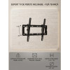 Suport TV de Perete Inclinabil, Diagonala 40-80 inch, Sarcina Maxima 45 kg, VESA 400x400, Unghi Reglabil +/- 15 Grade, Negru