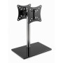 Suport Monitor Dublu de Birou , Independent, Față-Spate, Diagonala 12-27 Inch, VESA, Bază din Sticlă Securizată, Max. 20 kg