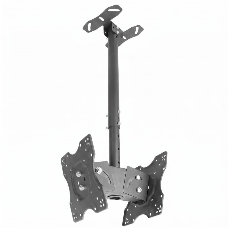 Suport TV si Monitor Dublu de Tavan, Telescopic, 14-32 inch, VESA 100x100, Max 20 kg