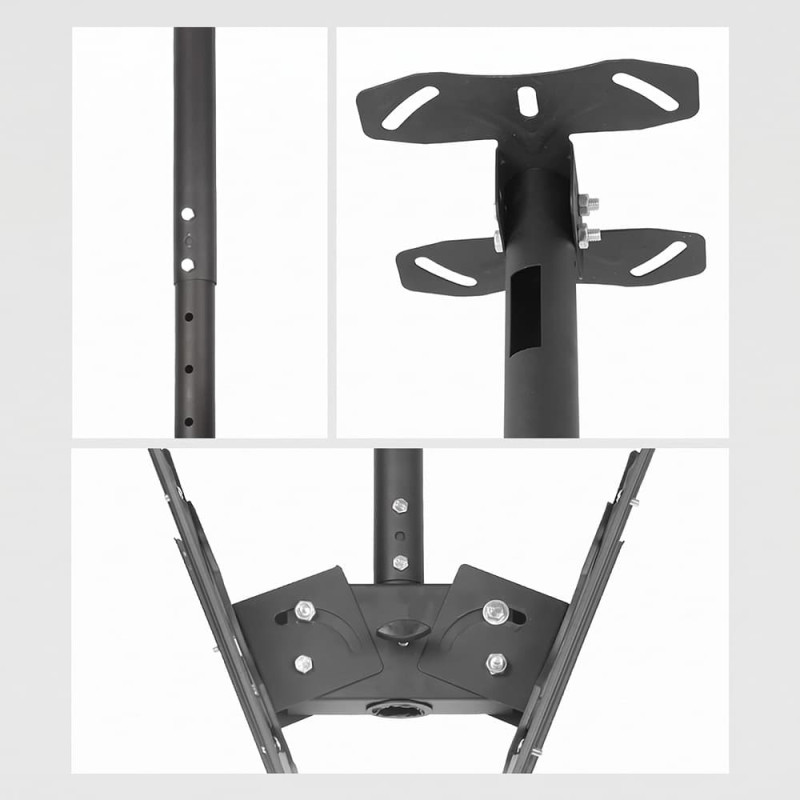 Suport TV si Monitor Dublu de Tavan, Telescopic, 14-32 inch, VESA 100x100, Max 20 kg