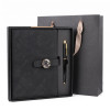 Set Cadou Agenda si Pix, Premium A5, Cutie si Punga, Piele Ecologica, Negru cu Sclipici Fin,, Inchidere Magnetica Set Cadou Agenda si Pix, Premium A5, Cutie si Punga, Piele Ecologica, Negru cu Sclipici Fin,, Inchidere Magnetica