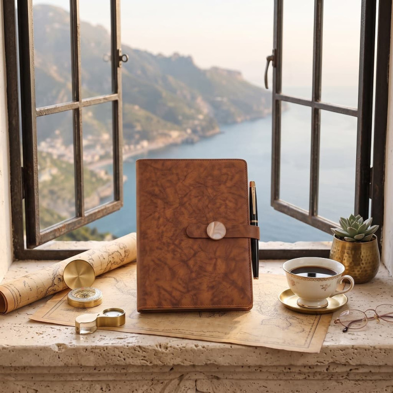 Set Cadou Agenda si Pix, Premium A5, Cutie si Punga, Piele Ecologica, Portocaliu Cogniac, Inchidere Magnetica Set Cadou Agenda si Pix, Premium A5, Cutie si Punga, Piele Ecologica, Portocaliu Cogniac, Inchidere Magnetica
