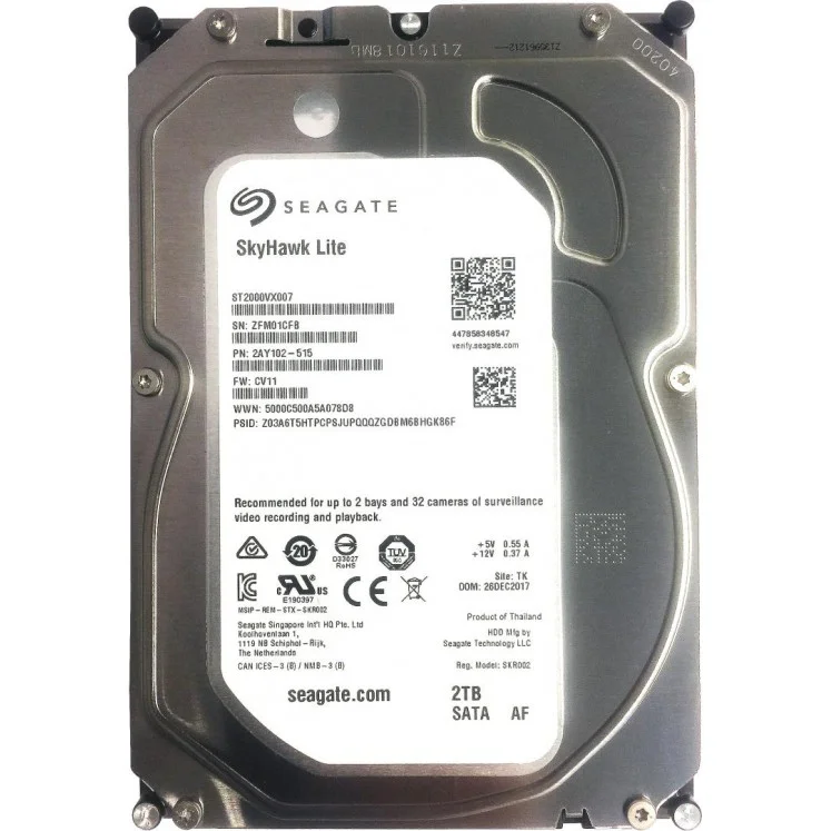 Seagate-Skyhawk Lite 3.5", 2TB, , SATA3-Surveillance Seagate-Skyhawk Lite 3.5, 2TB, SATA3-Surveillance
