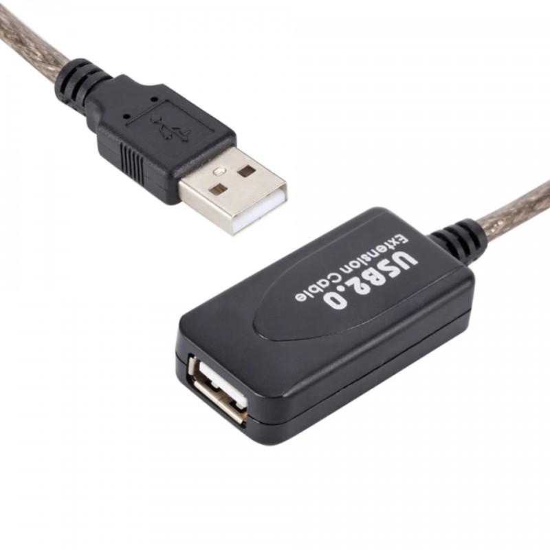 Cablu prelungitor USB,A tata la B mama, cu repetor, 15m