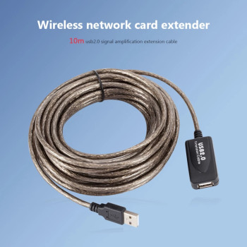 Cablu prelungitor USB,A tata la B mama, cu repetor, 10m Cablu prelungitor USB,A tata la B mama, cu repetor, 10m