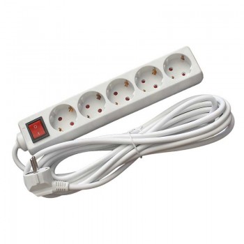 Prelungitor 5 cai 10m 3x1.5mm2 cu intrerupator Prelungitor 5 cai 10m 3x1.5mm2 cu intrerupator