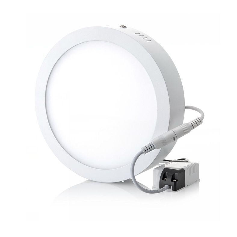 Panou LED aplicat, 18W, rotund, 6500K, alb