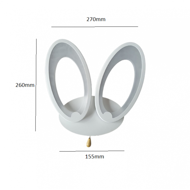 Aplica LED dubla,de perete design modern, 16W, lumina calda
