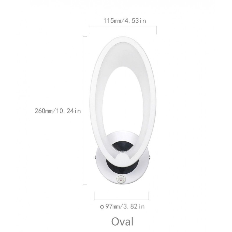 Aplica LED perete simpla, design modern, 8W, lumina calda