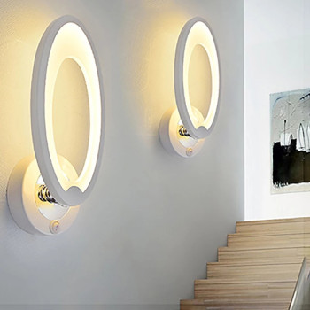 Aplica LED perete simpla, design modern, 8W, lumina calda