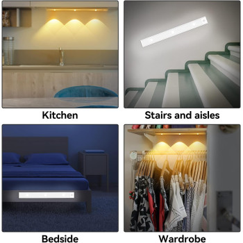  Lampa LED, cu Senzor de Miscare, Incarcare USB, Fara Fir, pentru Dressing, Sifonier, Dulap, Portabila, 60cm 