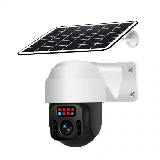 Camera supraveghere 4G inteligenta cu panou solar, de exterior, 1080P HD, comunicare audio bidirectionala, LED IR