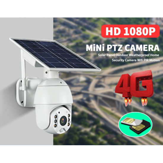 Camera supraveghere 4G cu panou solar, 1080P HD, audio bidirectional, IR+LED, exterior , Eldepo