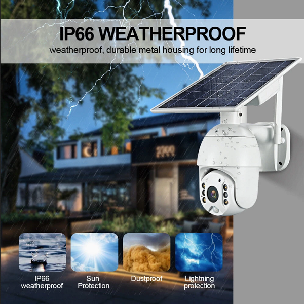Camera supraveghere 4G cu panou solar, 1080P HD, audio bidirectional, IR+LED, exterior , Eldepo