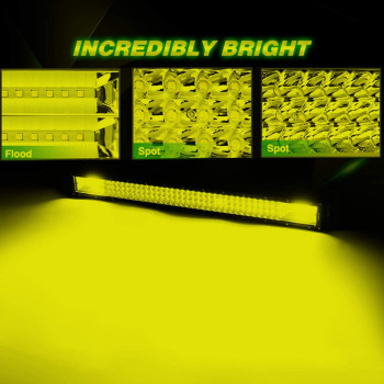 Proiector LED auto off-road galben, de ceata, 270W, 12-24V, Combo Beam, 54 cm