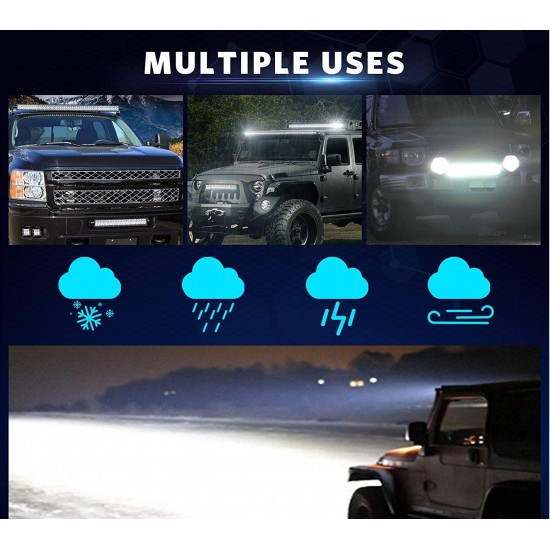 Proiector LED auto, off-road, 648W, 120cm, 12/24V, Spot&Flood, Combo Beam